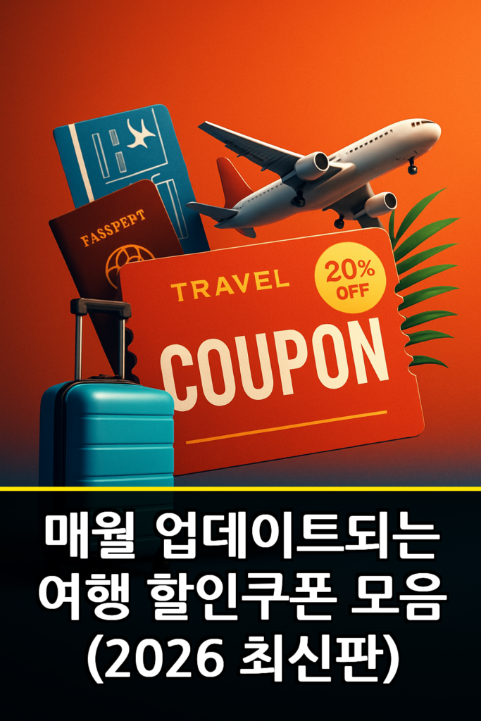 매월 업데이트되는 여행 할인쿠폰 모음 (2026 최신판)