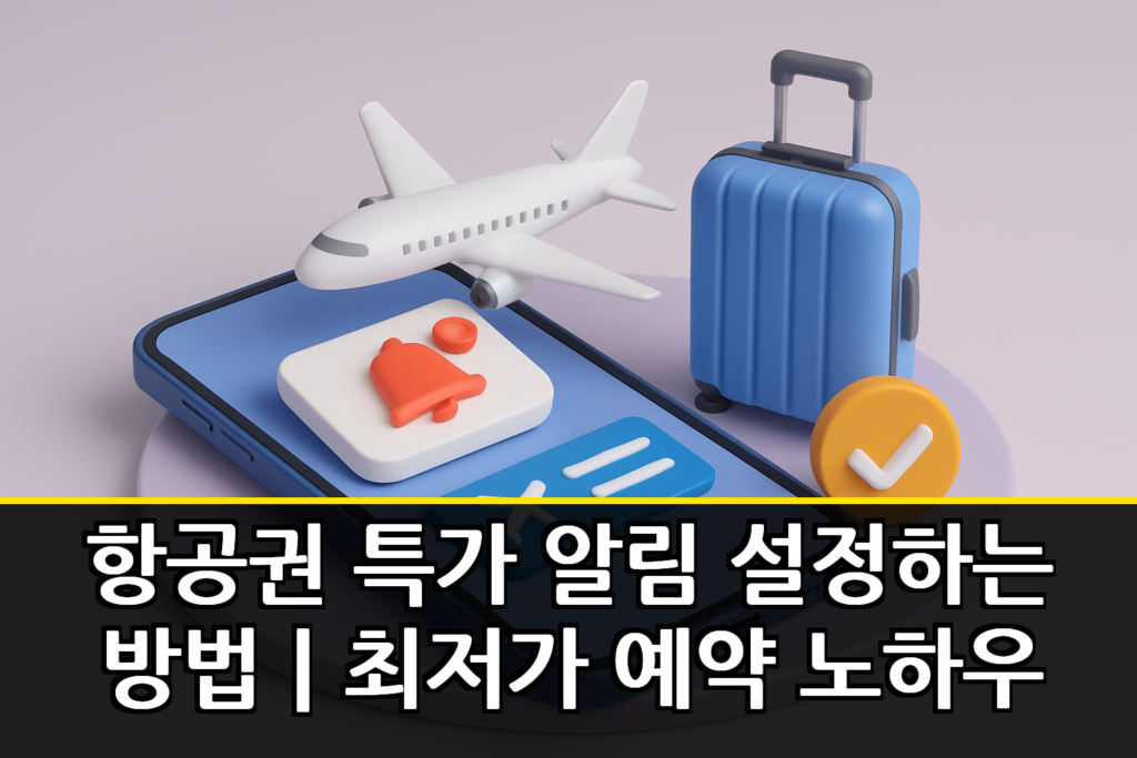 항공권 특가 알림 설정하는 방법｜최저가 예약 노하우