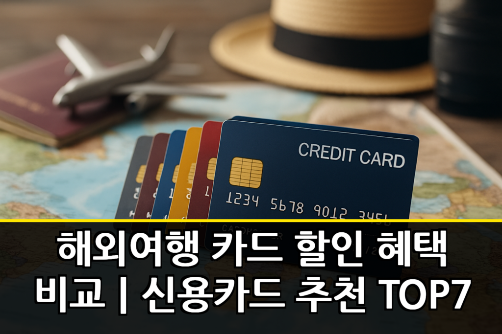해외여행 카드 할인 혜택 비교｜신용카드 추천 TOP7